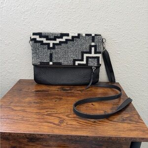 Pendleton Foldover Clutch Wool Leather